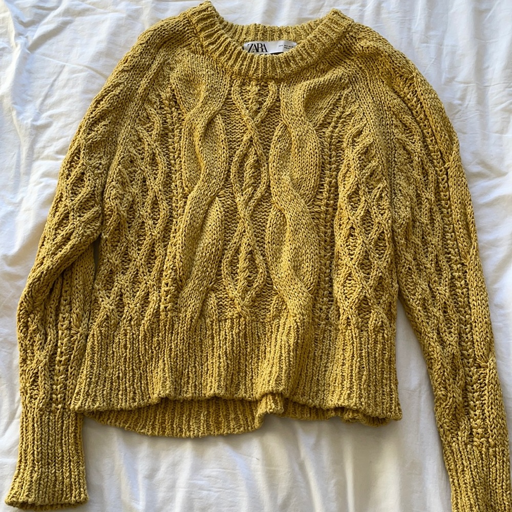 Zara oversize yellow sweater